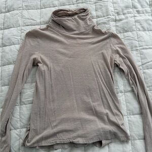 Madewell Beige Turtleneck Top